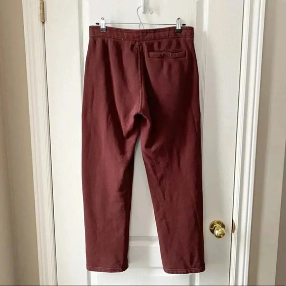 Roots Sweatpants Straight Leg Track Pants  Fleece Joggers Burgundy Size XS - Picture 4 of 16